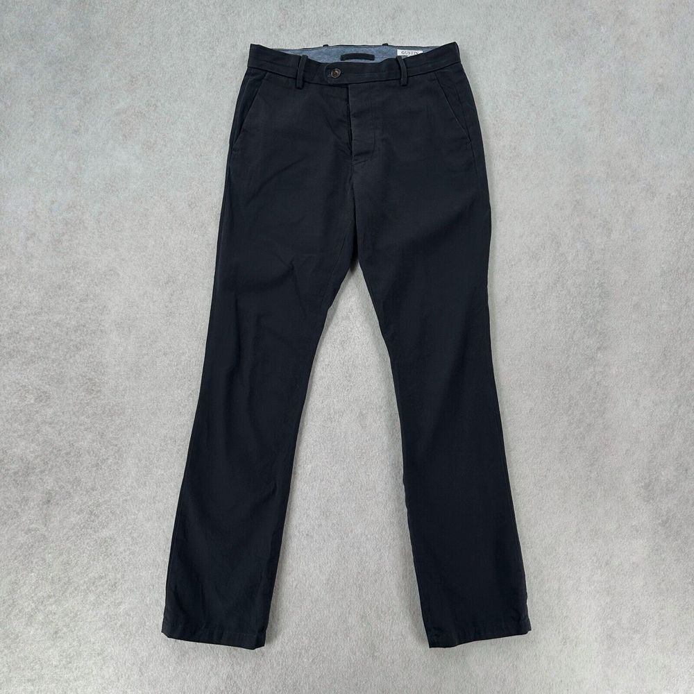 Gustin Pants Mens 32X33 California Straight Washed Button-Fly Chino Slacks Twill